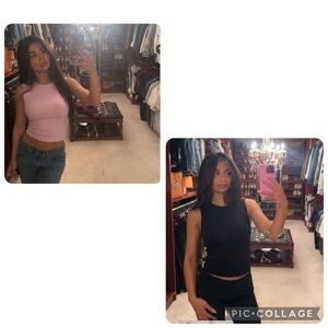 Zara Pink and Black Tank Top bundle sz XS